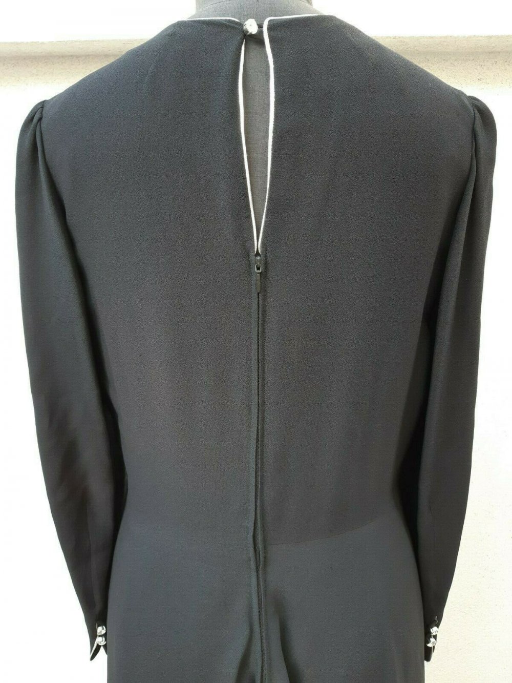 KLEID FINK MODELL Gr. 40 Gr. 42 SCHWARZ GLITZER DESIGNER Vintage