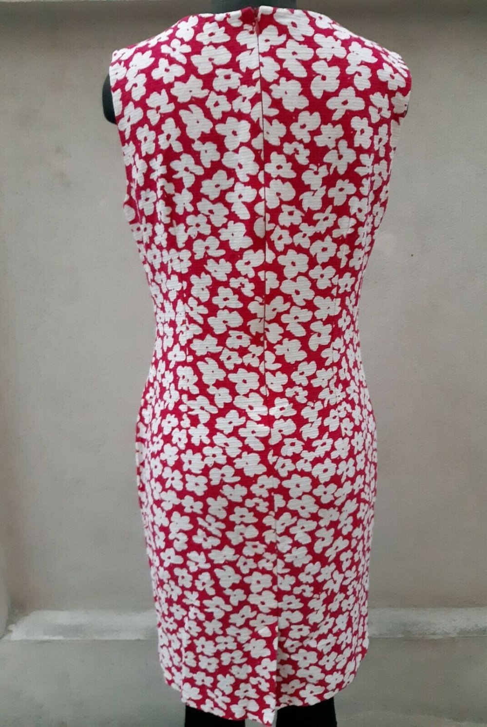 KLEID ETUIKLEID Gr. 38 SCHNEBERGER : DESIGNER 80er PINK WEISS BLUMEN