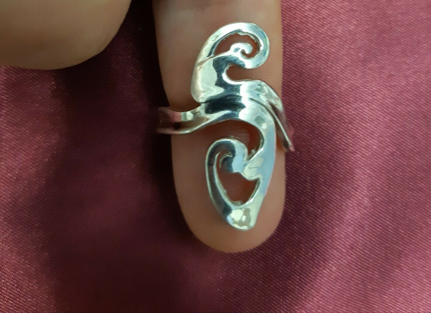 RING GROSS Echt Silber 925 Sterling Gr. 59 18,8mm / Länge 3cm NEU TOP TRAUM