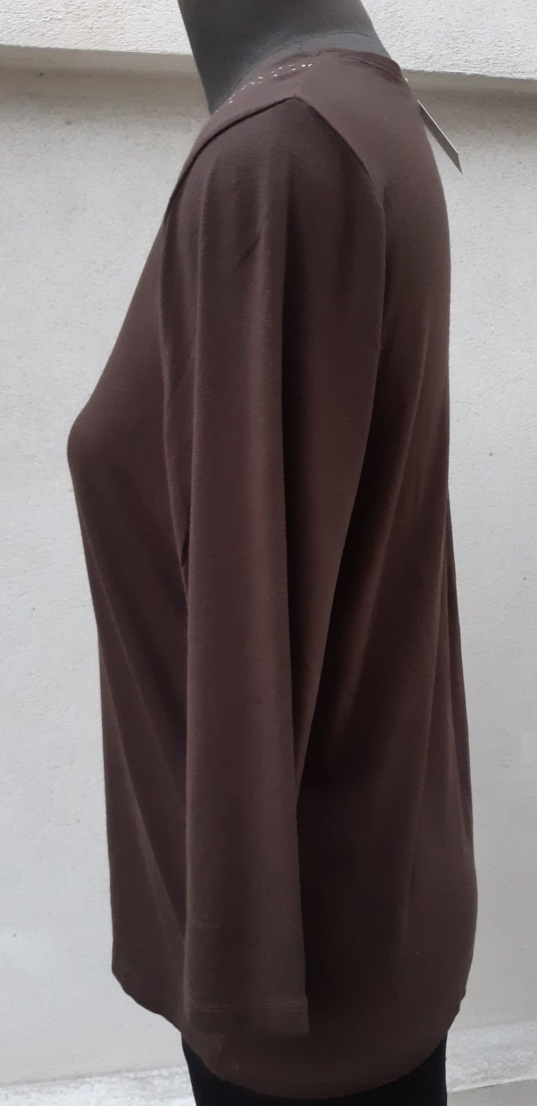 OBERTEIL LANGARM Gr. 42 Gr. 44 dunkelbraun Nietendeko