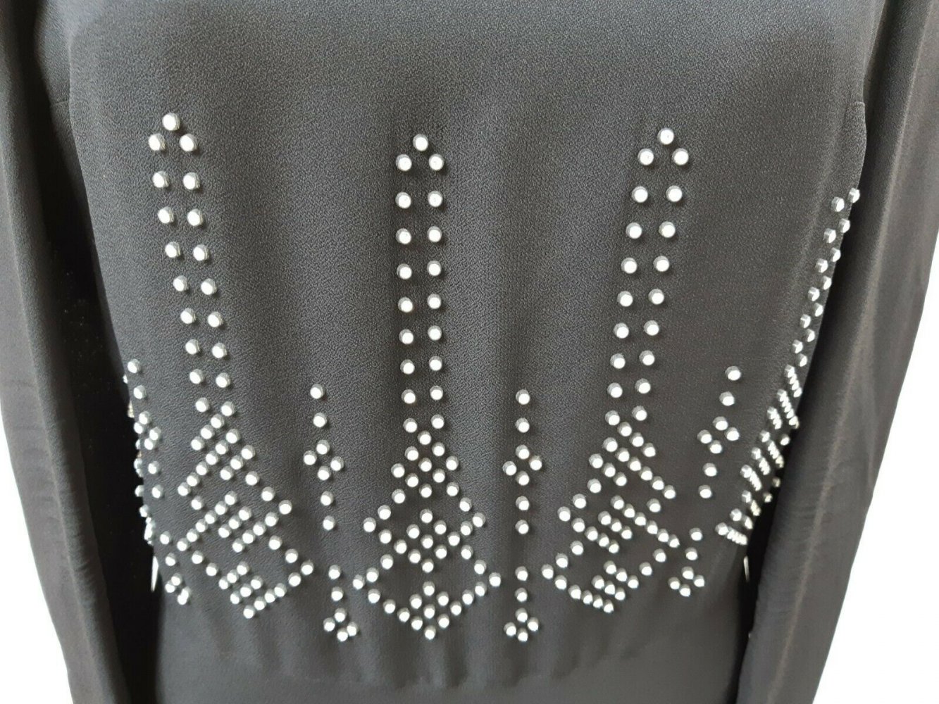 KLEID FINK MODELL Gr. 40 Gr. 42 SCHWARZ GLITZER DESIGNER Vintage