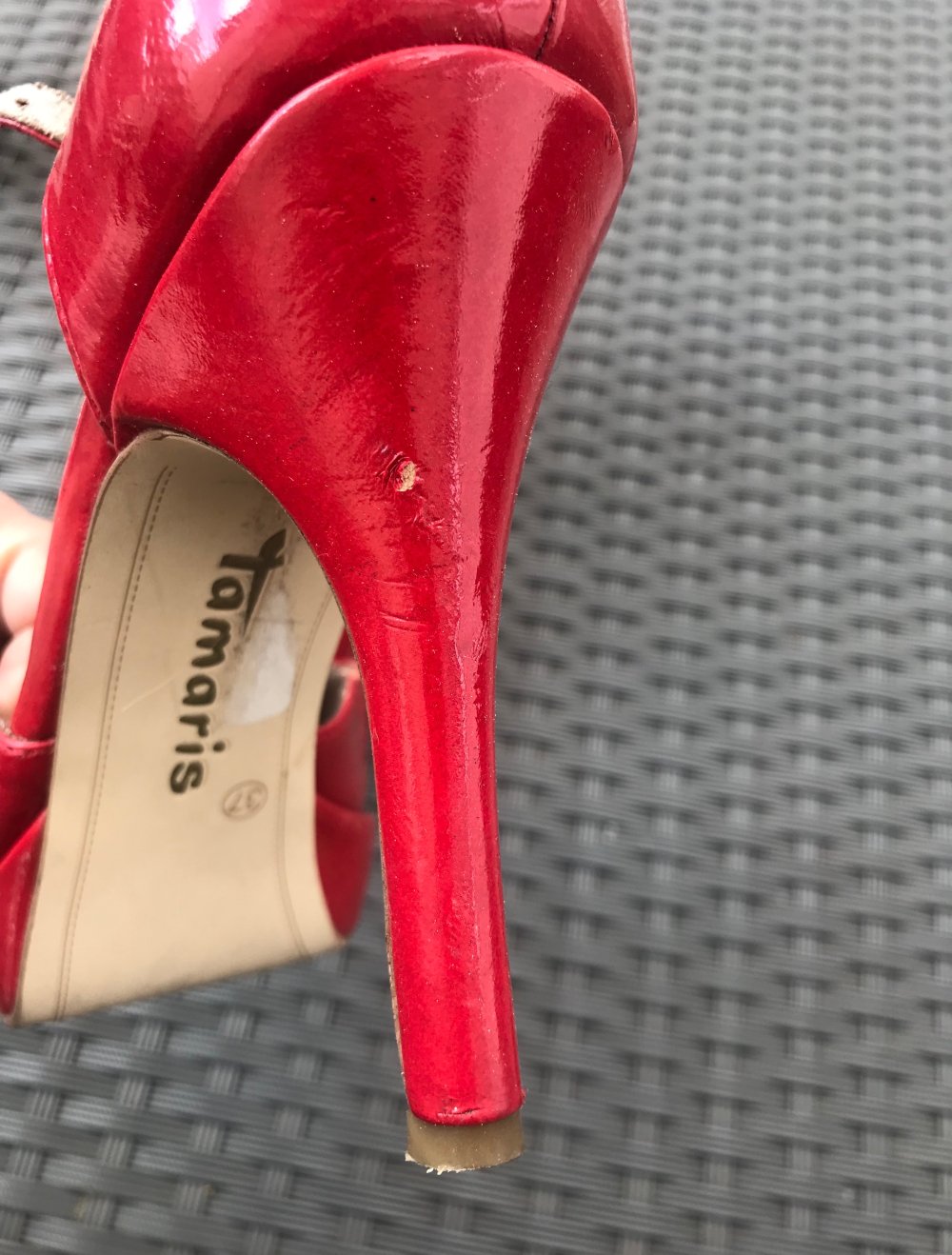 Rote Riemchen Pumps Mary Janes