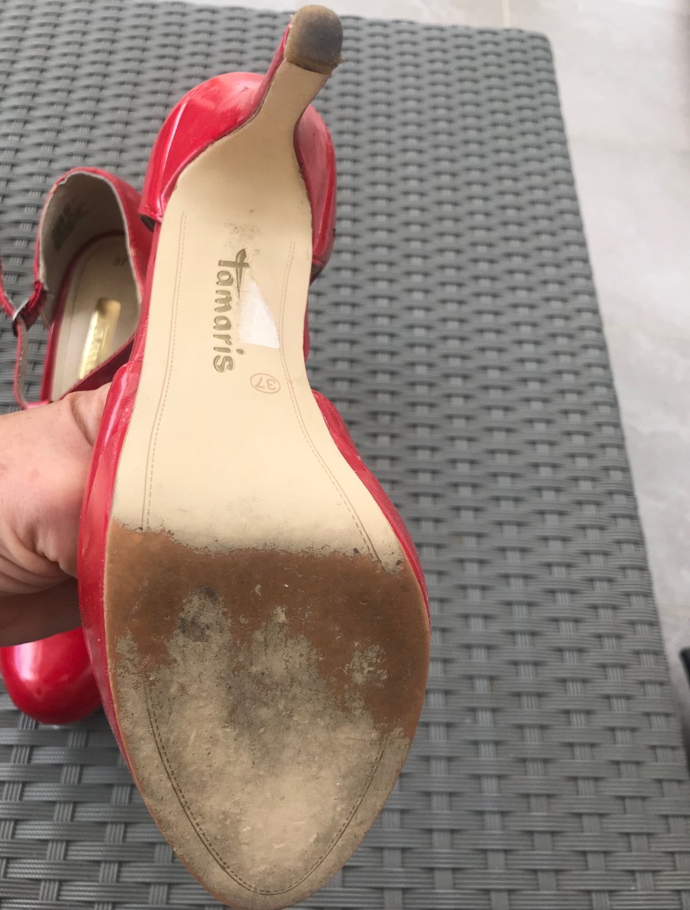 Rote Riemchen Pumps Mary Janes