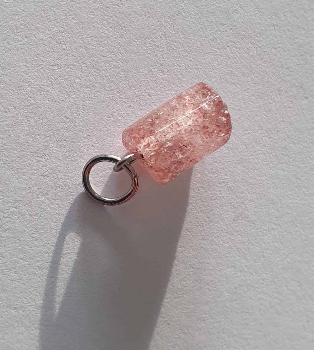 Rosenquarz Anhänger geschliffen