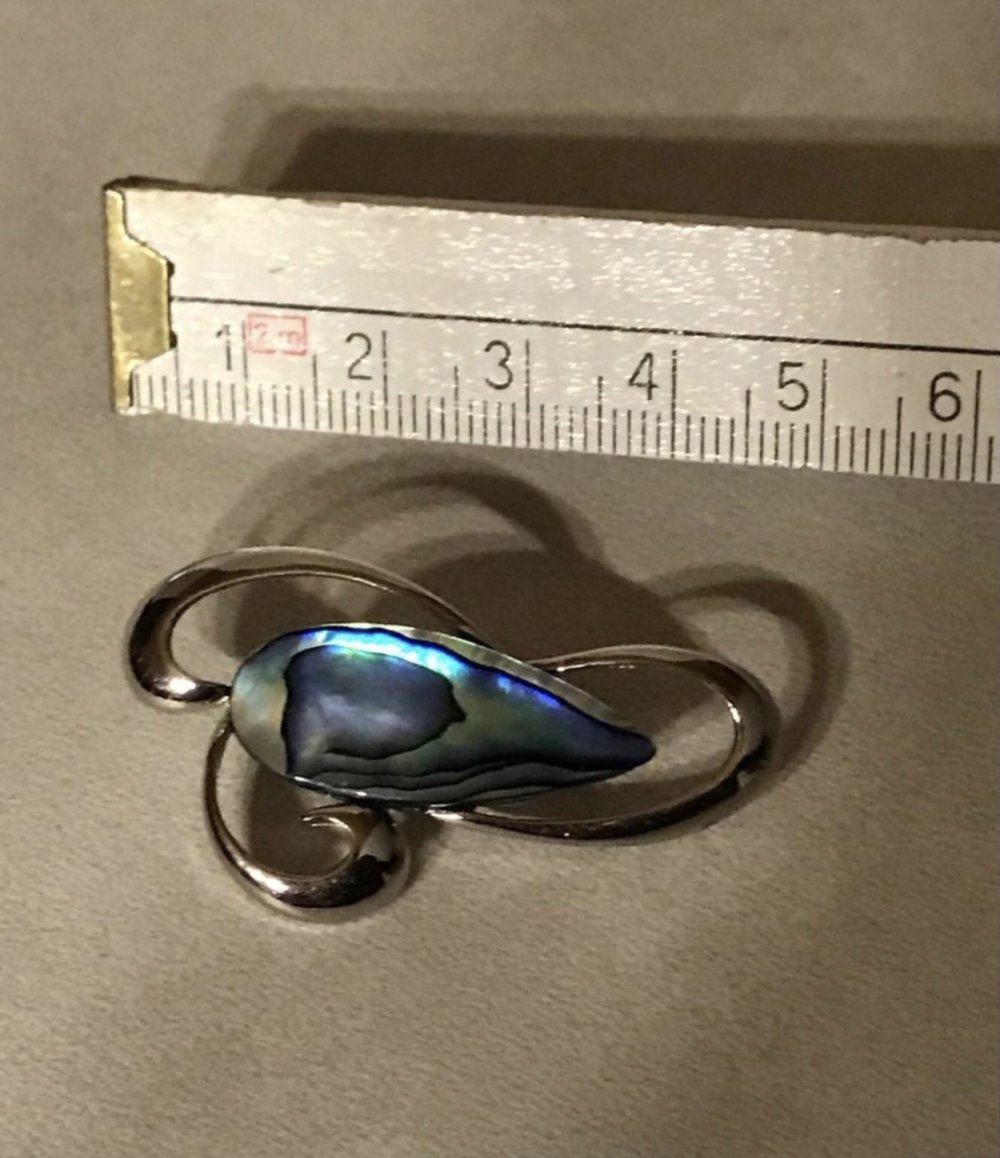Anstecknadel Brosche Abalone Pin Needle Broche Vintagelove 