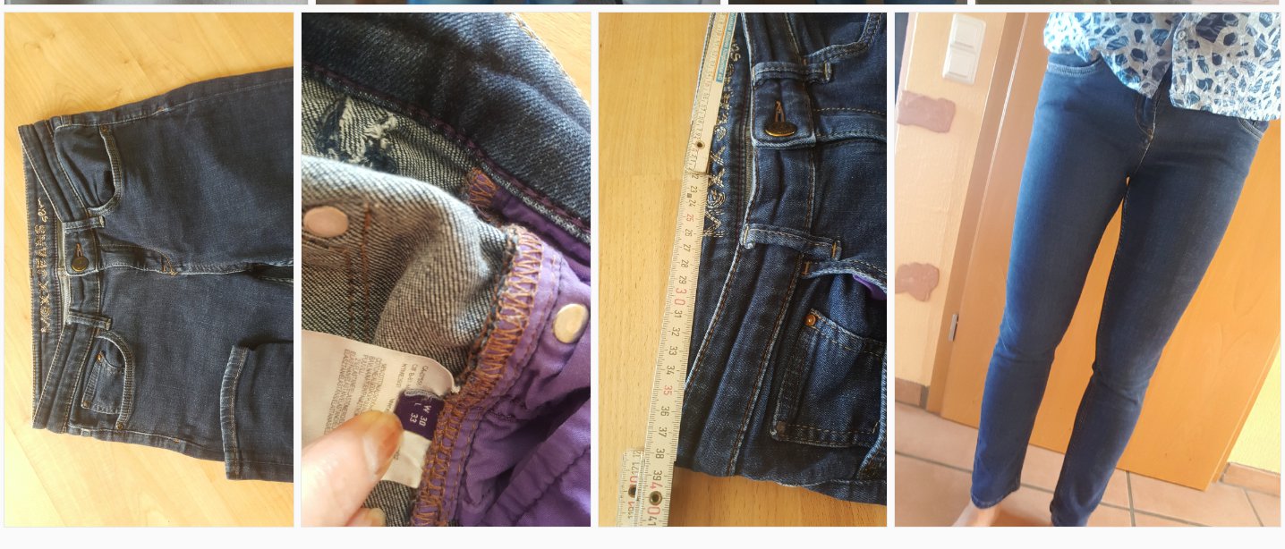 Jeans Slim fit, Röhrenhose, Fivepocket stretch,  bluejeans used Gr 38. Mexx 30/32