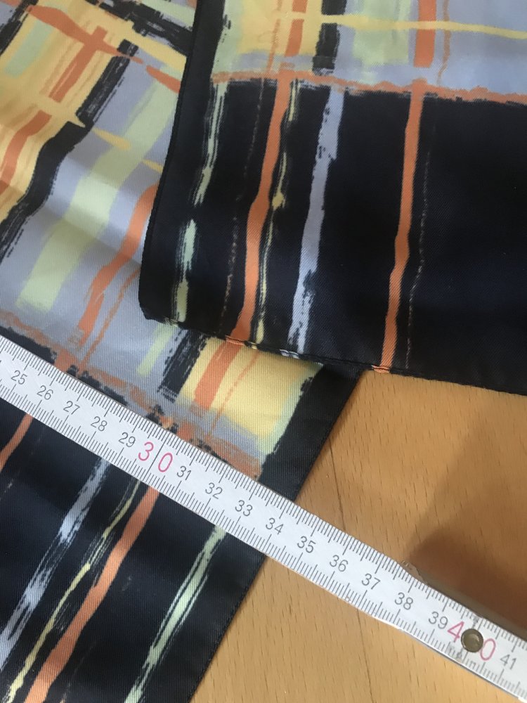 Schaltuch Retrodesign Inprint Tuch Foulard Schal Krawattentuch Italy Schal Pastell Vintage Unisex 