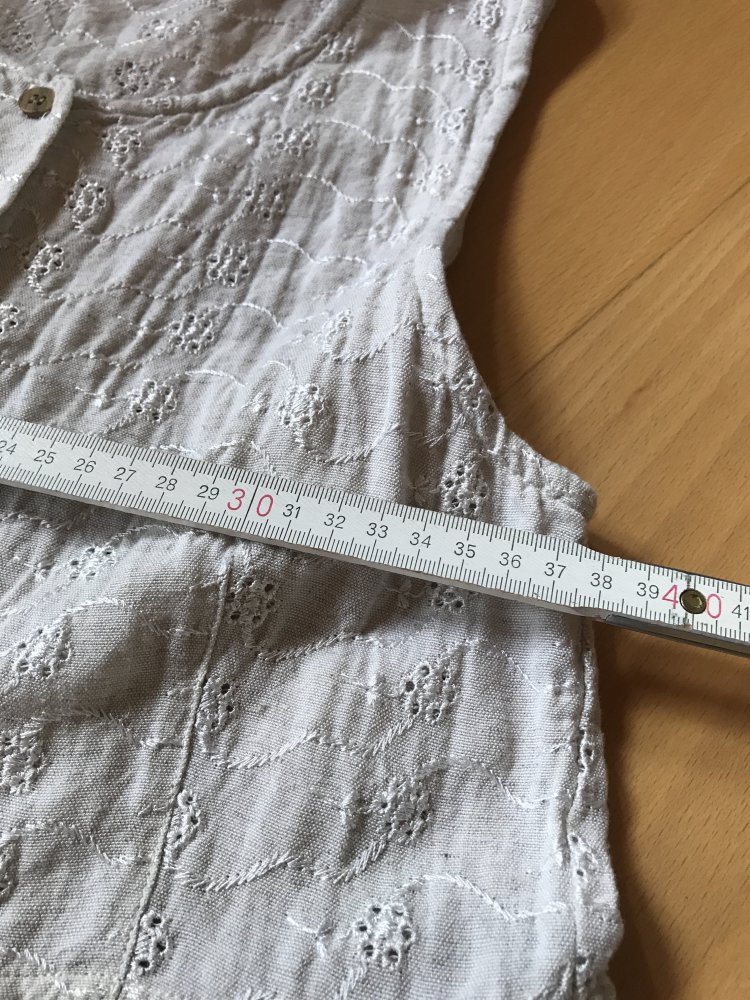Kleid Sommerkleid Mädchen 152 Cremebeige Klöppelspitze Leinenoptik Cottage Vintagelover Landhausmode Boho 