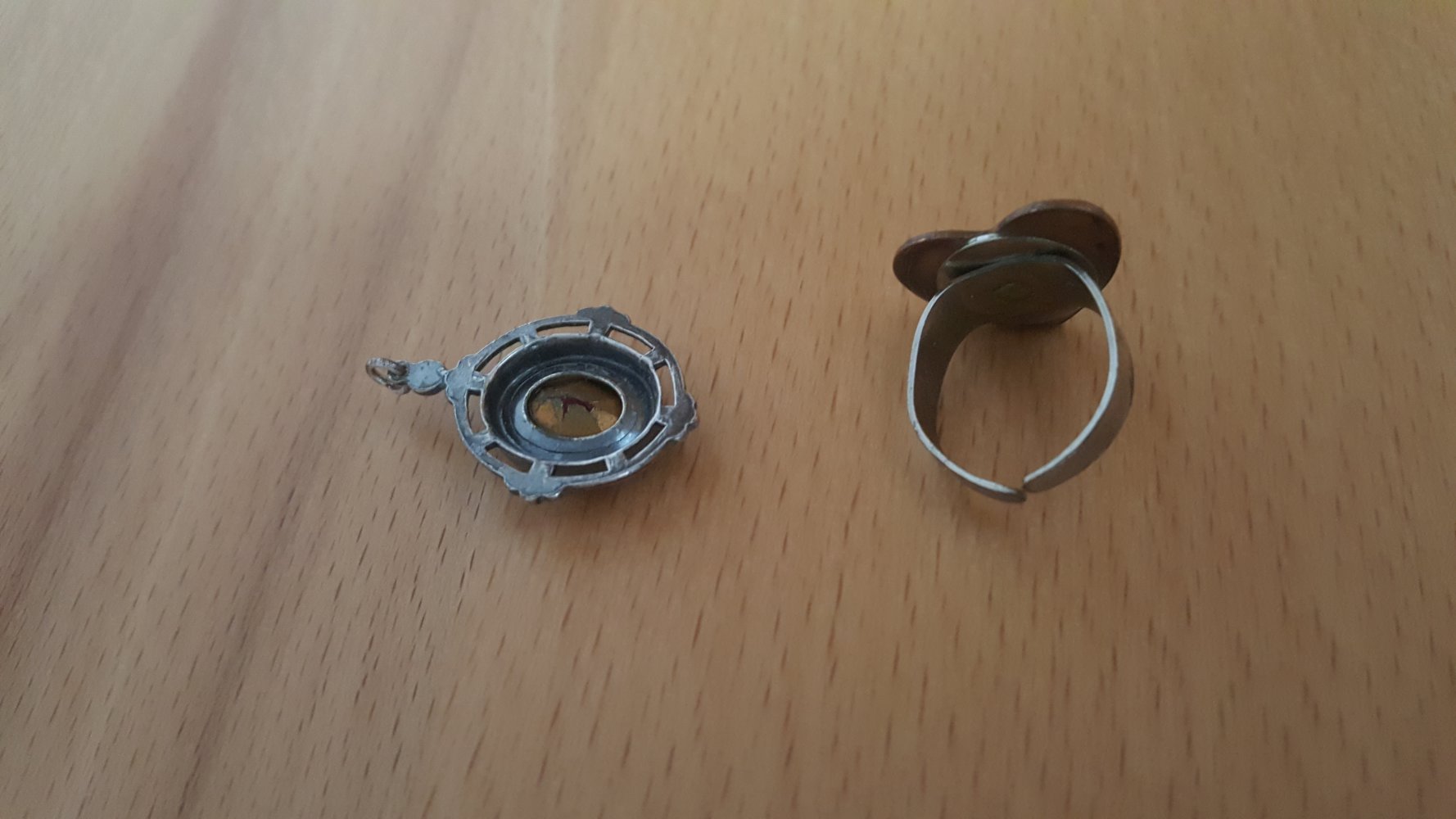 Ring verstellbar, Vintage Shabby, 70s, Emaille Herz Kupfer, SX, Art Deco Style, Vintage Lover, Heard`s Unique, Herzring rot-braun, Anthik Look