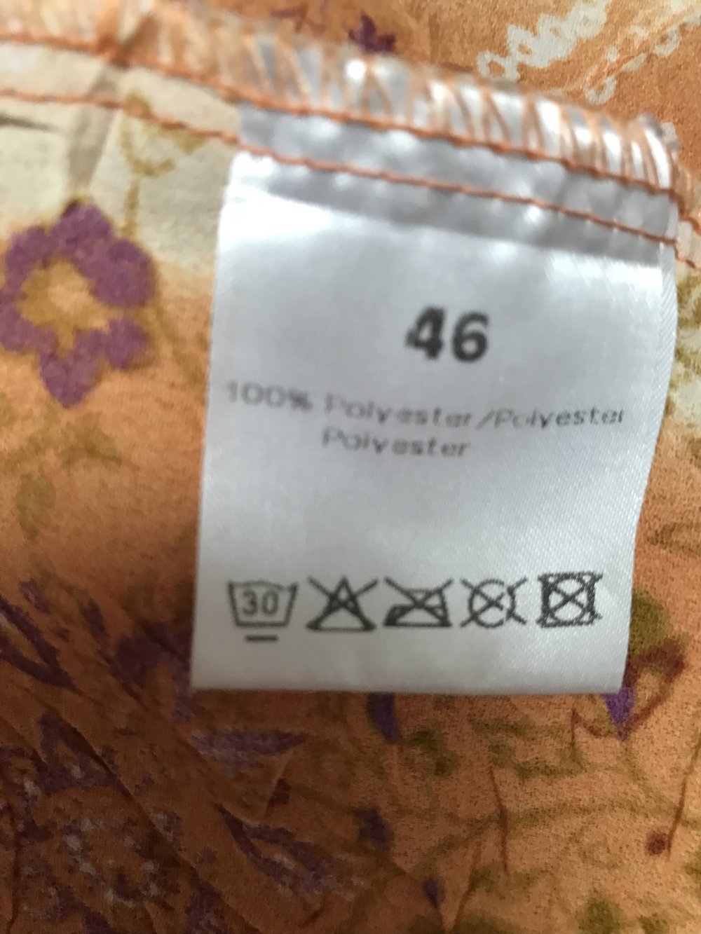 Ethno Bluse Kimono Knüpfbluse 46 Knotenbluse Ibizastyle  Wickelbluse Hemd Orangebraun wandelbares Oberteil Krinkle Vintagelove