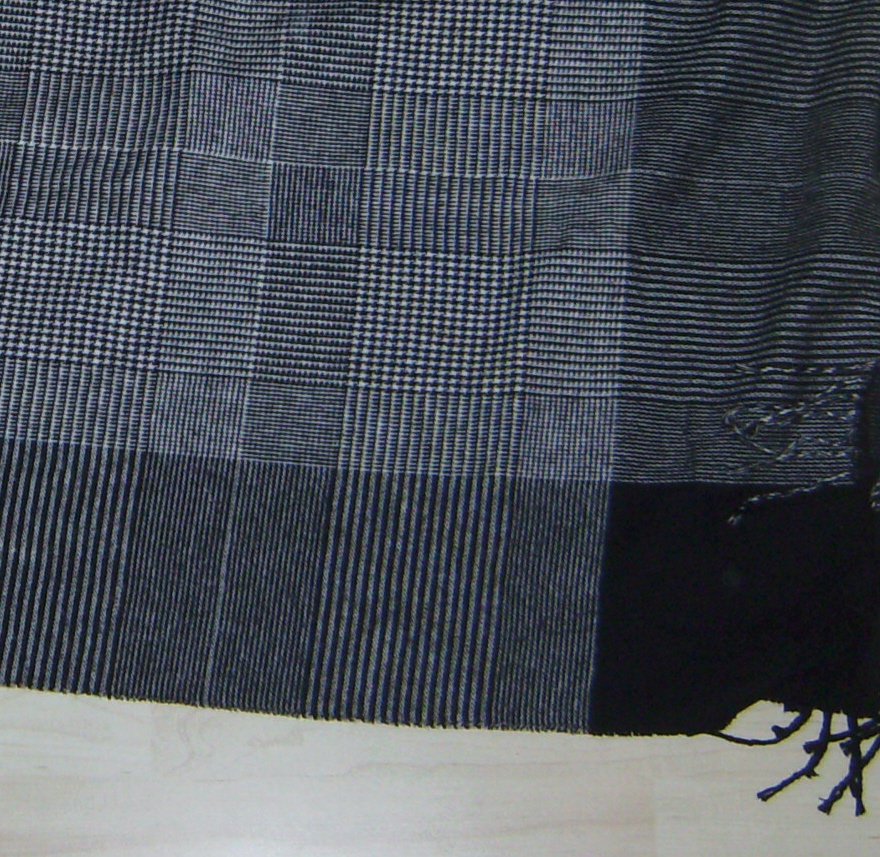 Cape, Poncho, Überzieher Hahnentrittmuster, Schal vielseitig Tartanmuster, Jesterfield Royal Look Must have Unisized XL, Plaid