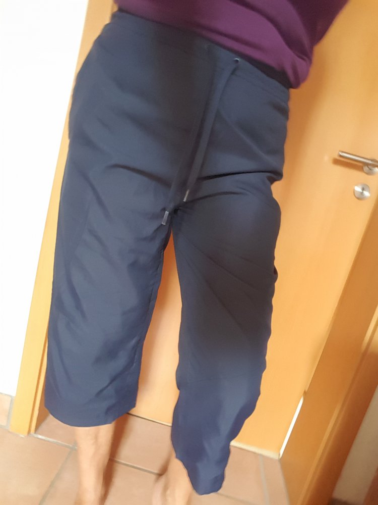 Culotte Caprihose Short Sport Fitness Outdoor  Unizised 7/8 Länge Gummibund  Unisex Darkblue