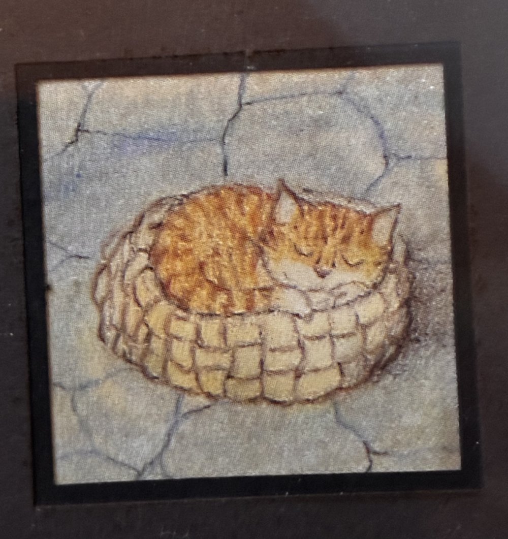 Tierwelt Kunst Bilder Miniatur Cats Reproduktion Katzenbild Motiv Wanddeko Motto Bunte Welt Hajek Dieter Nostalgie Sammlerobjekt 