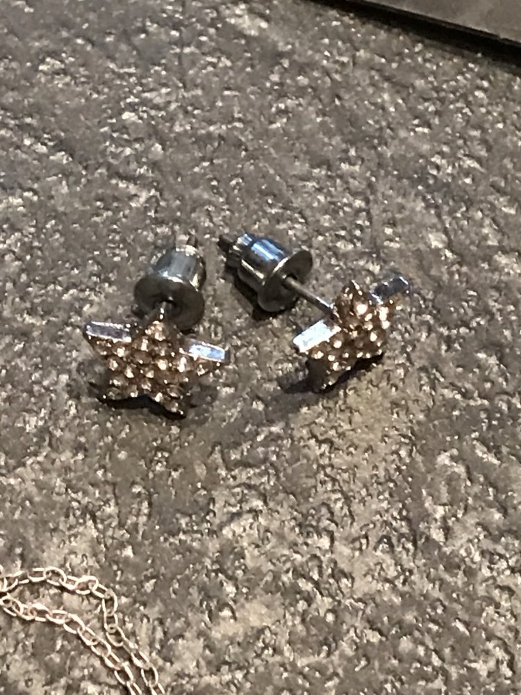 Schmuck Set Konvolut Herzkette 925er Silber Ohrstecker Stars Ohrringe Neu Ungetragen Modeschmuck 