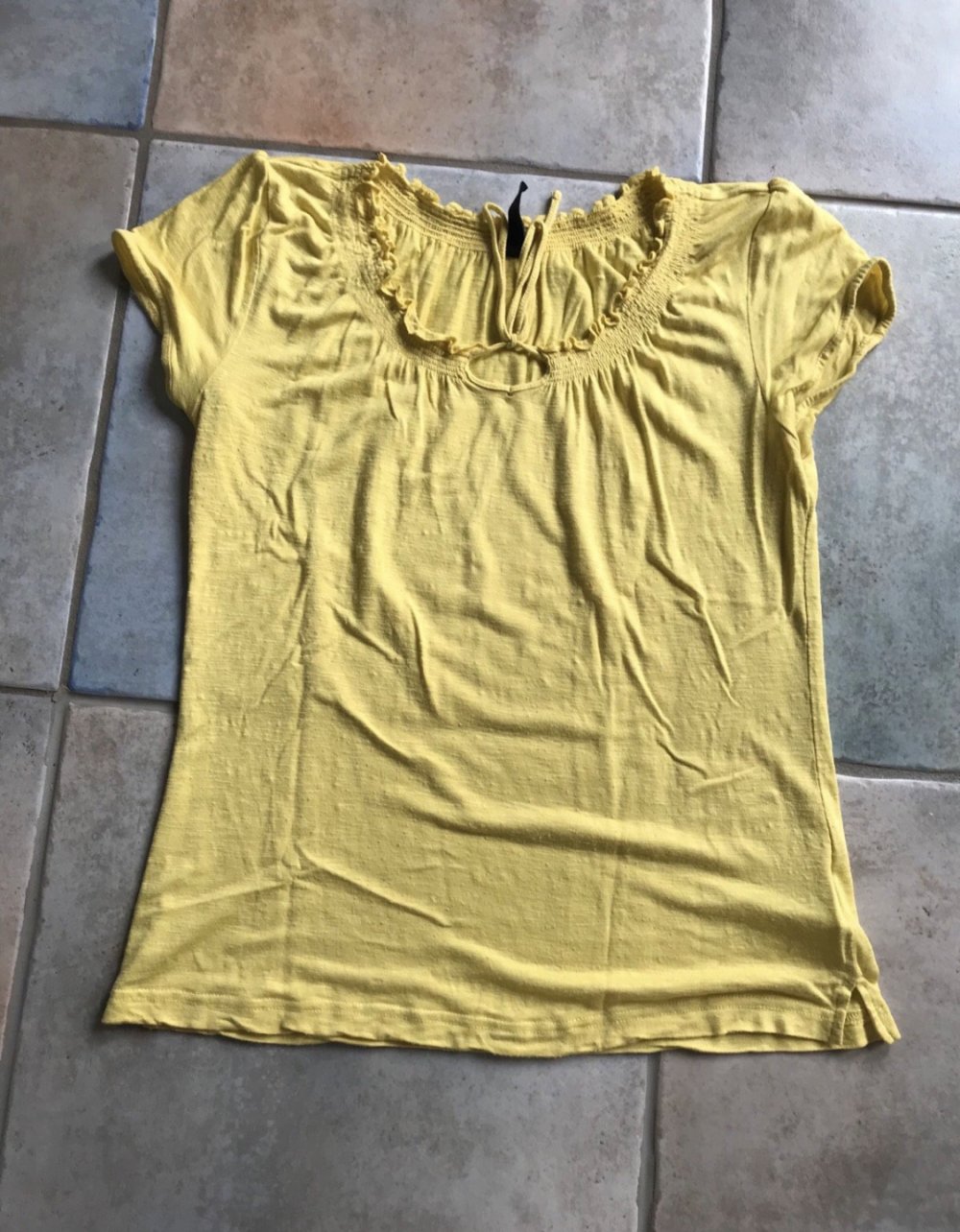 Tshirt 40 Shirt Oberteil kurzarm gelb