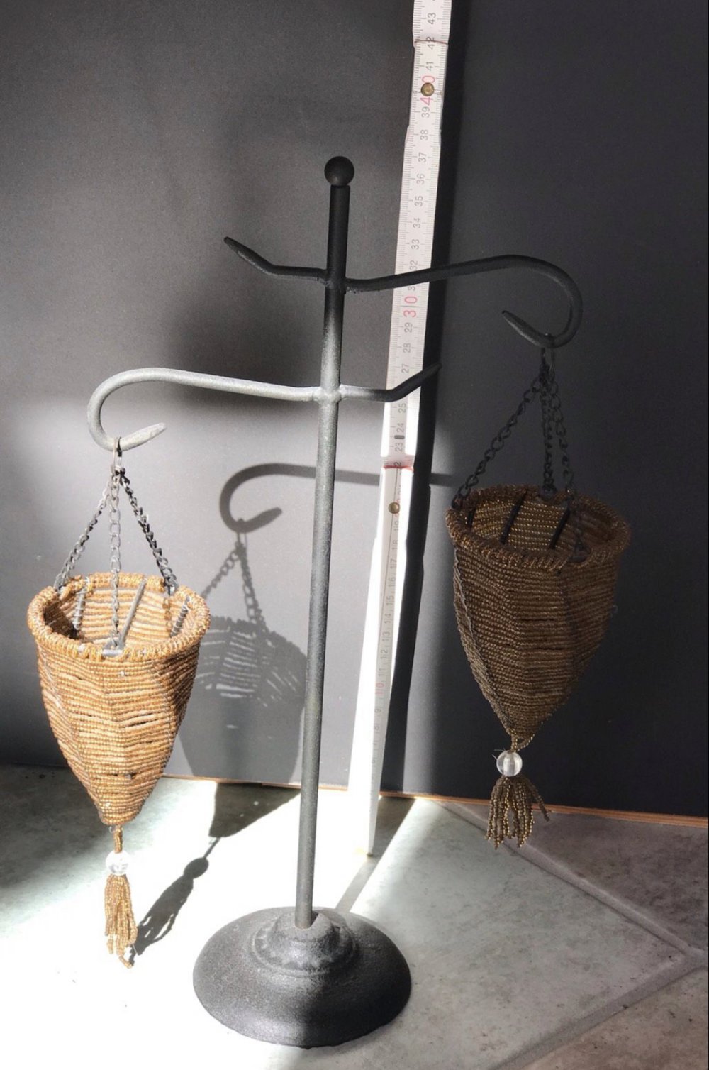 Kerzenständer Kerzenhalter Orientalisches Design Metall Deko Interieur Teelichthalter Webperlen y2k Vintage Deko Tischlicht 