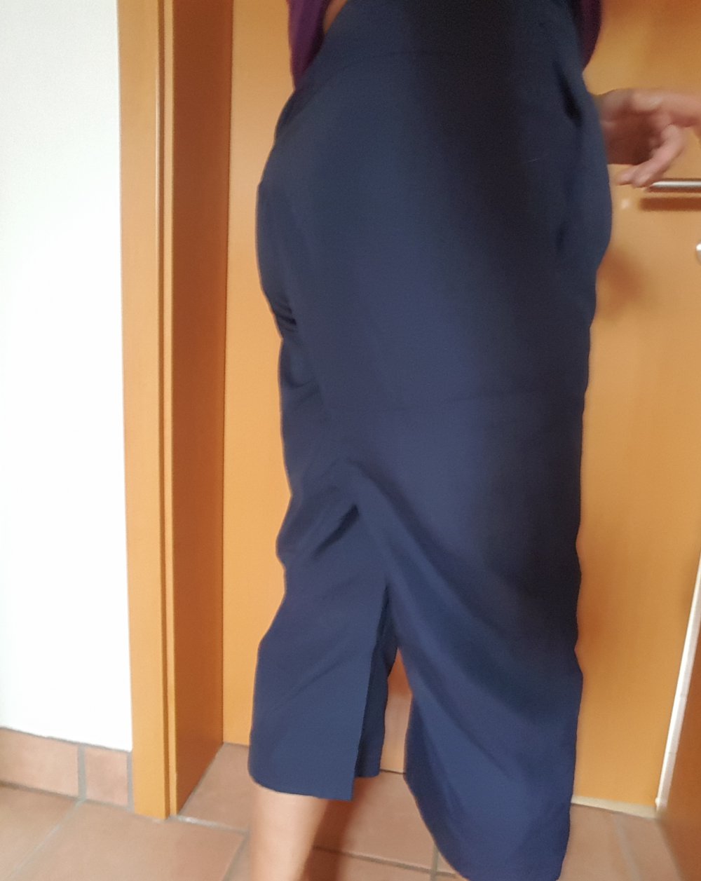 Culotte Caprihose Short Sport Fitness Outdoor  Unizised 7/8 Länge Gummibund  Unisex Darkblue