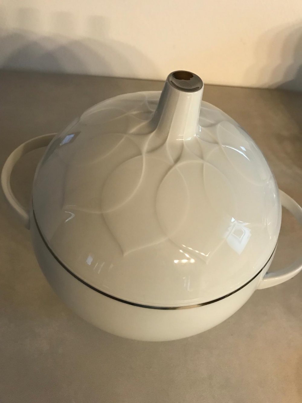 Porzellan Fine Design Rosenthal Suppenterrine Suppenschalen Lotus Platinrand Interieur Konvolut 