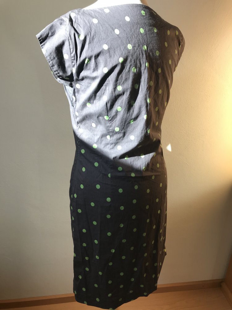 Kleid Collection Jackpot Sommer Buissiness Square Coctailkleid 38 Polkadots femme Anthrazit mento Retrodesign Academic Style 60ies