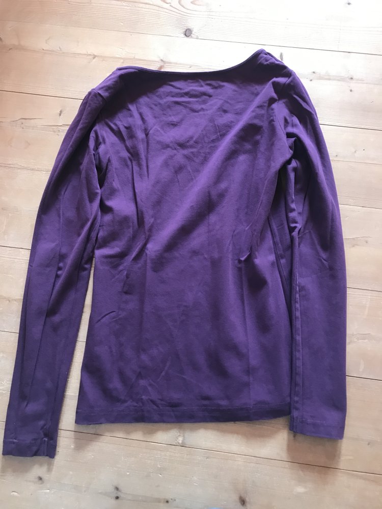 Shirt Langarm Esprit Flieder Basic edc kombimode Oberteil 38/40