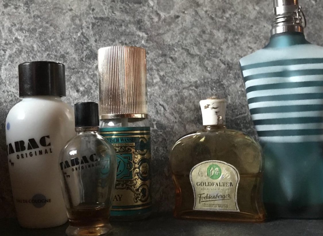 Deko Glasflasche Vintage Flacon Midcentury Miniatur Nostalgie  