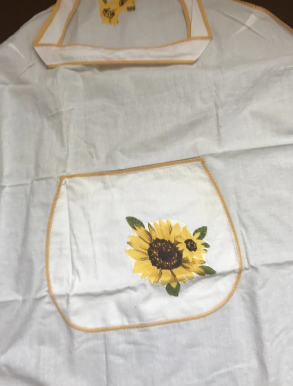 Schürze Vintage Shabbychic Gartenkittel Square  Kochschürze Arbeitskittel Garten Landhaus Chic Retro Unikat Cottage Gebrauchszustand DIY Grannysquare Usedlook 