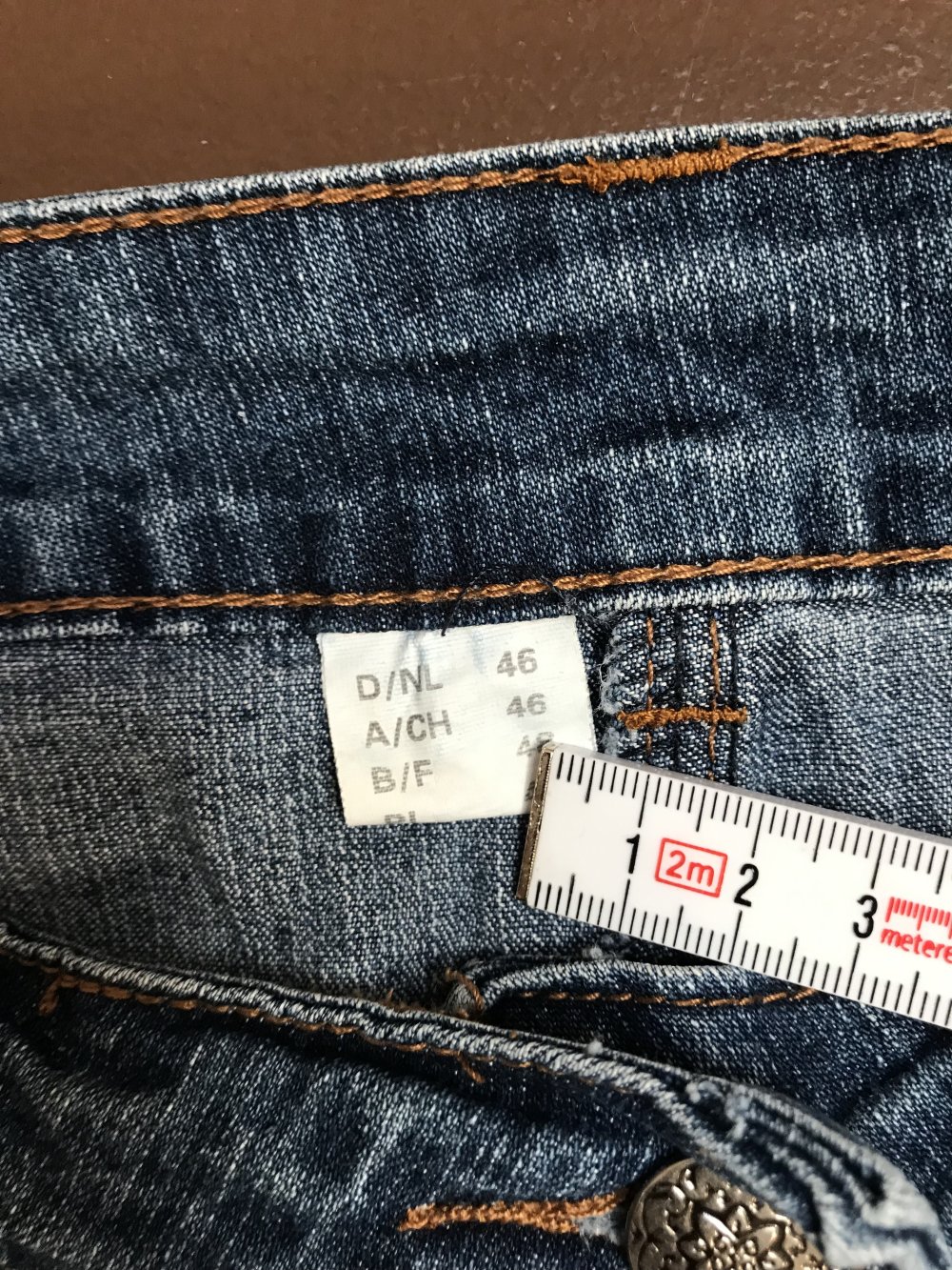 Jeans Short 44/46 Denim blue Glamour Pant 