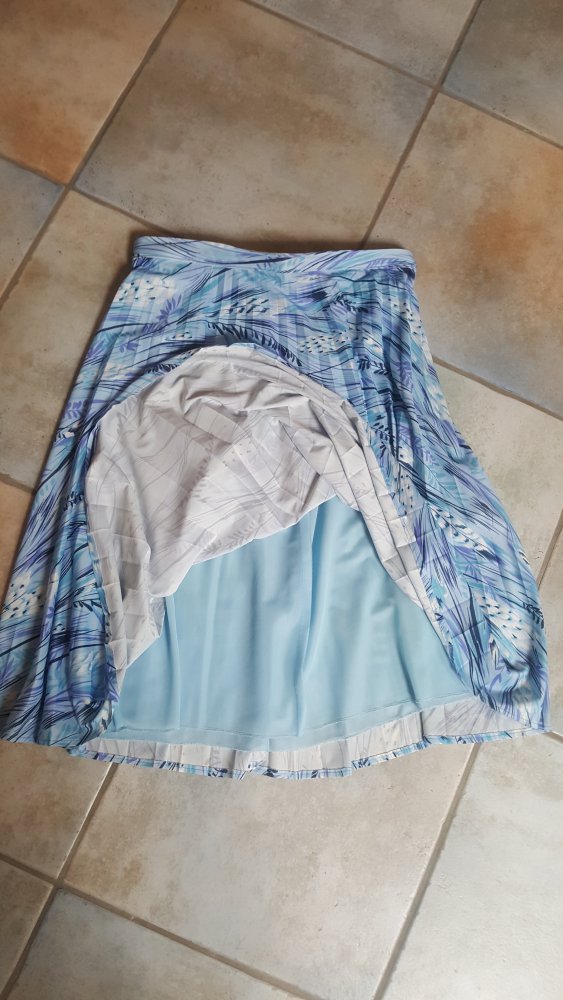 Rock Tellerrock Faltenrock Plisseerock Midirock Vintage Lover Shabby Retro 42 Ozeanblue A-Linie 