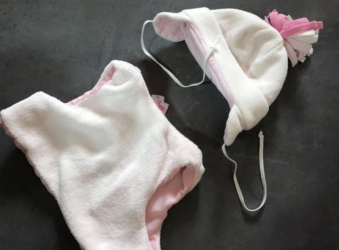 Babymütze Kapuze Kuschelig Girlie Größe 2 Mütze Bommelmütze
