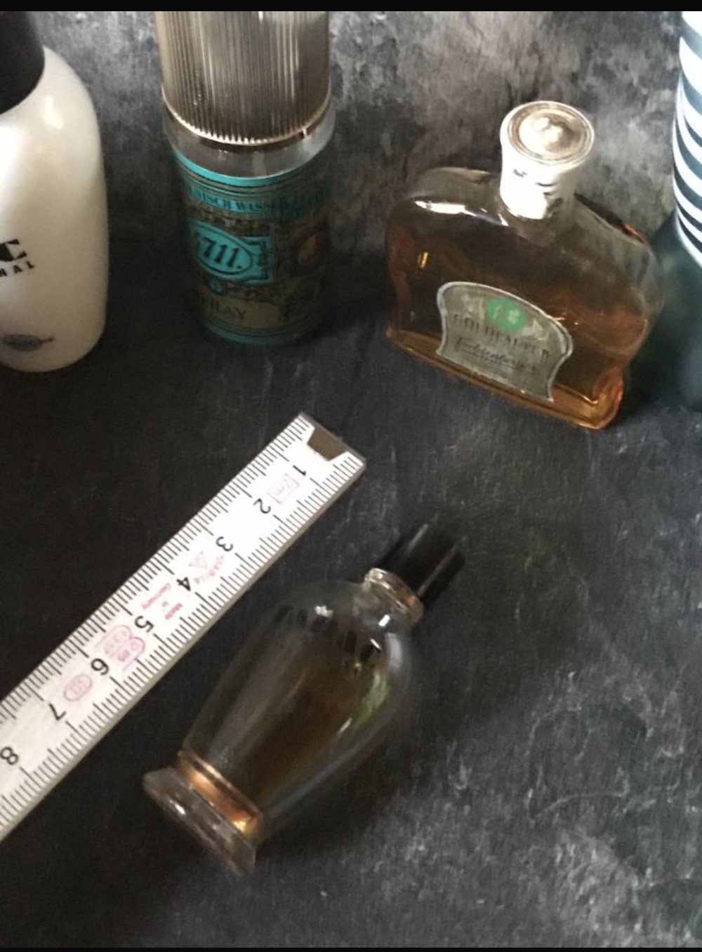 Deko Glasflasche Vintage Flacon Midcentury Miniatur Nostalgie  