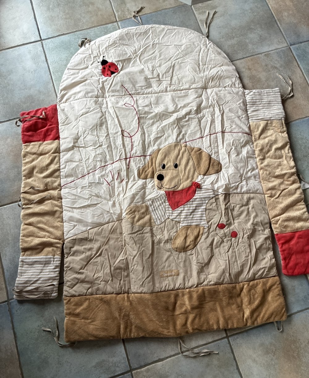 Krabbeldecke Spieldecke Laufstall Decke Babydecke Sterntaler Hund Hanno