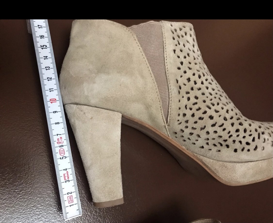High Heels Stiefelette Markenware 39,5 Softboots Stiefelette beige Gerry Weber 