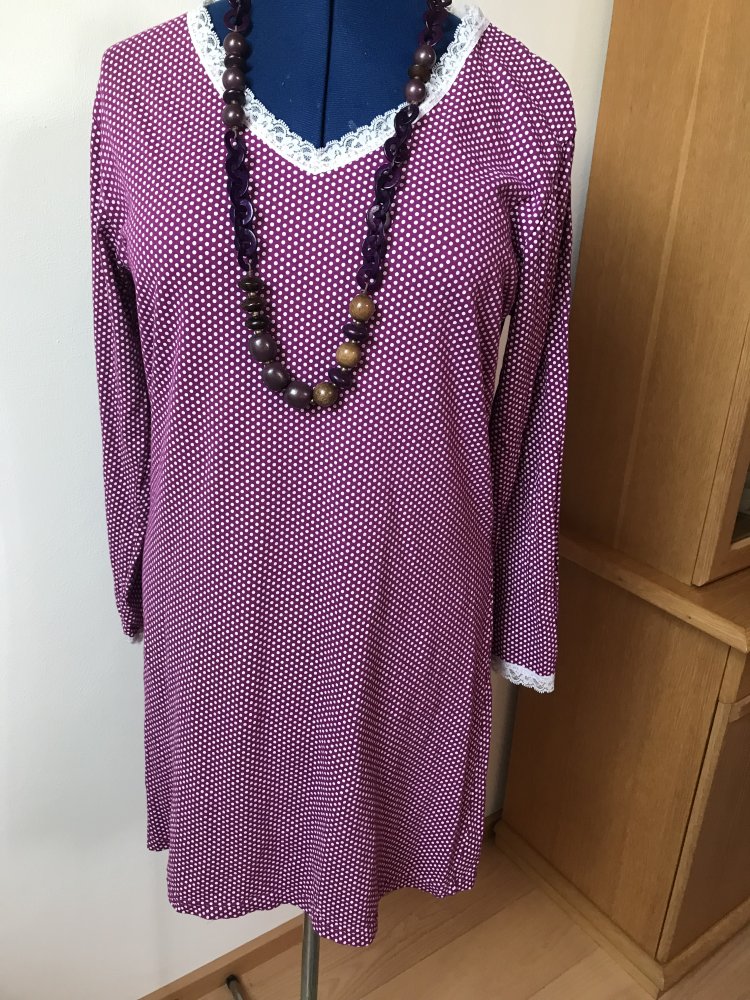 Perlenkette Holz Kette Flieder Braun XL Wood natural Boho Retrodesign 