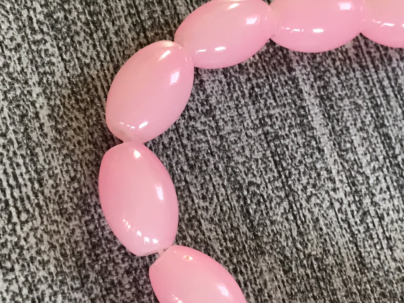 Kette Collier Vintage Perlenkette Modeschmuck rosé 