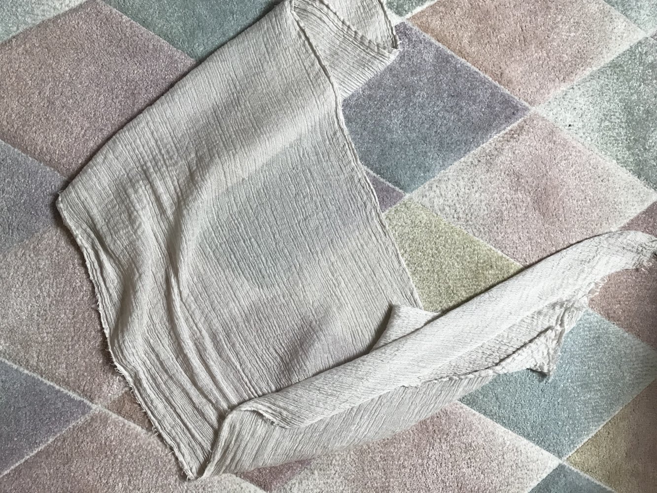 Fransenschal Scarf Cremebeige Krinkle Schal Tuch Usedlook 