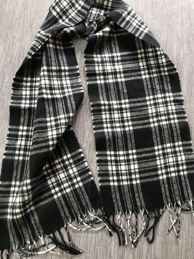 Wolleschal Tartan Mantelschal Unisex Vintage Ska Webmuster Strick Gatsby Multicolor Karo Schal Pepita Fransen Kragenschal