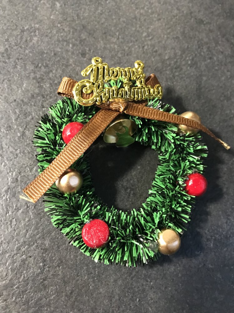 Wichteltür Miniatur Weihnachten Deko Zubehör Set Merry Christmas Miniaturworld Weihnachts- Türkranz Dreamworld Puppenstube