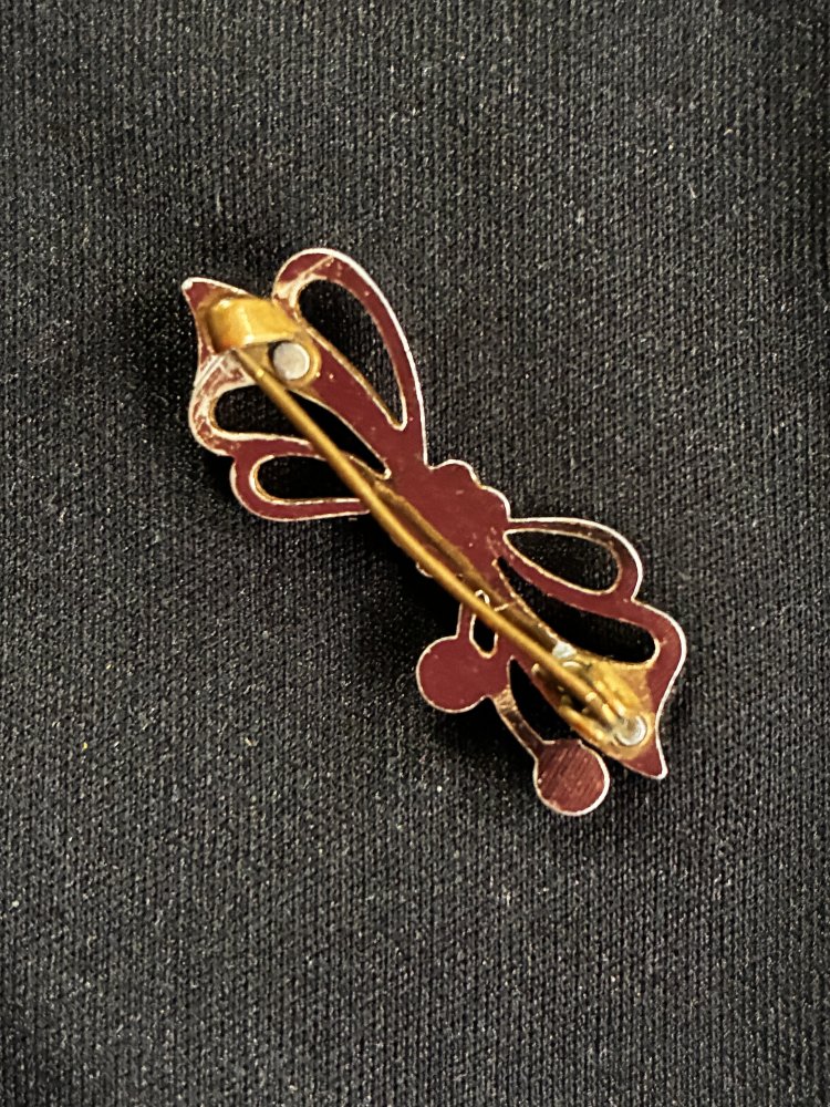 Brosche Needle Pin goldfarben Y2k Modeschmuck Academic Schleife Anstecker Schmucknadel