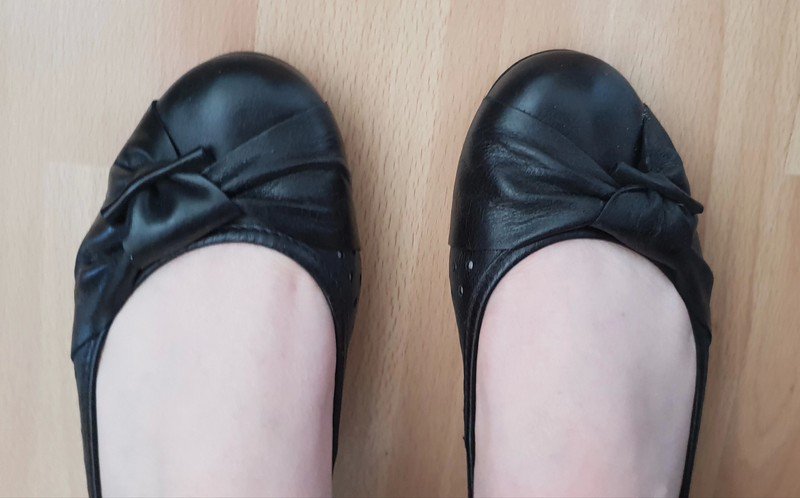 Esprit Leder Ballerinas in schwarz Gr. 38 NEU NP 59,95€