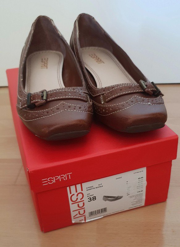 Esprit Ballerinas Pumps in braun-beige Gr. 38 NEU NP 59,95€