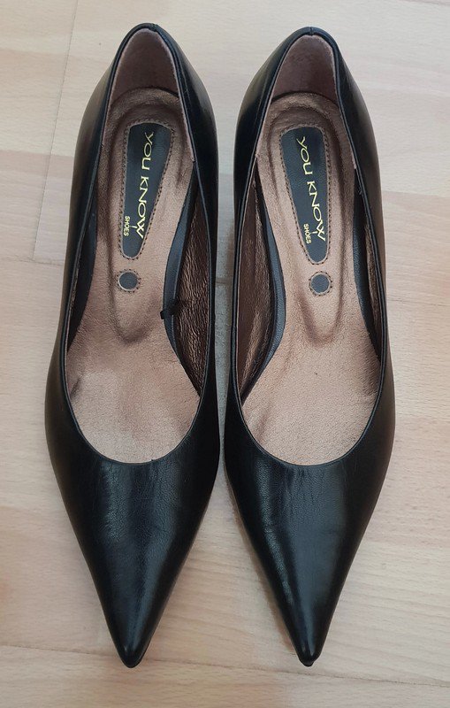 You Know Leder Pumps in schwarz Gr. 38