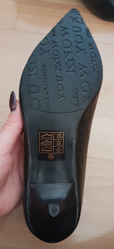 You Know Leder Pumps in schwarz Gr. 38