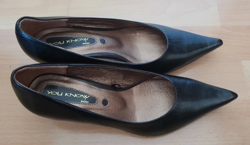 You Know Leder Pumps in schwarz Gr. 38