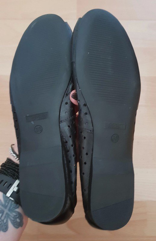 Esprit Leder Ballerinas in schwarz Gr. 38 NEU NP 59,95€