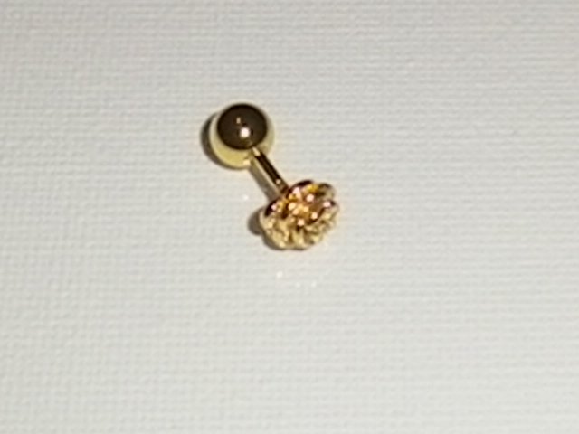 Ohrschmuck / Ohrringe / Goldfarbend / Fake Plug / Goldene Rose