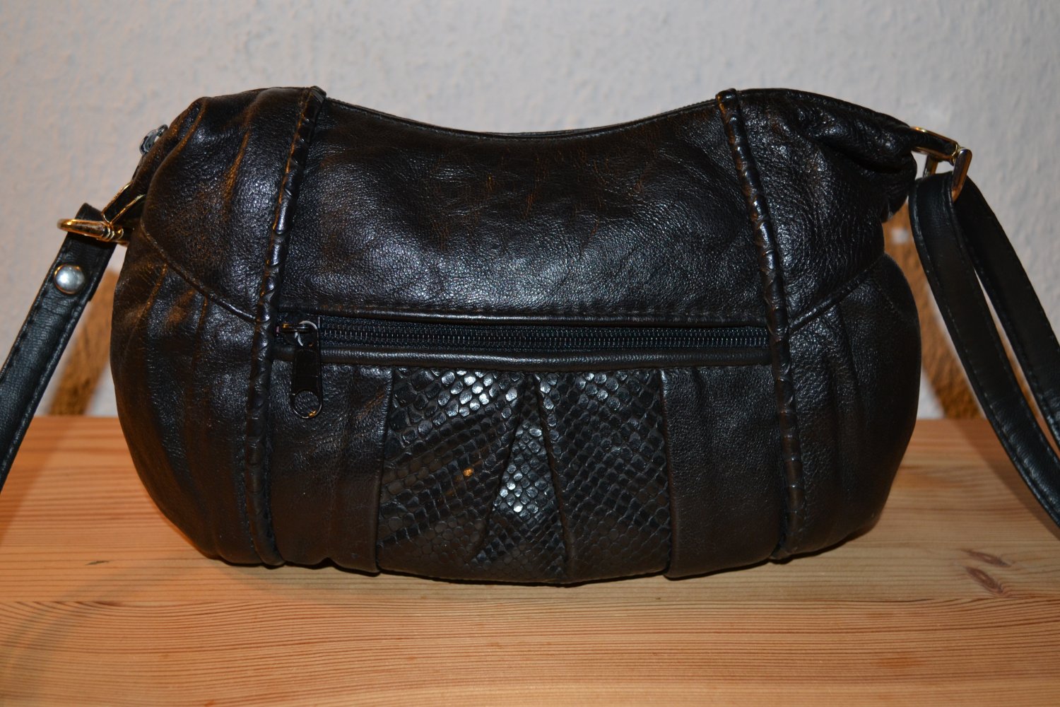 Schwarze Damen Tasche Umhängetasche 