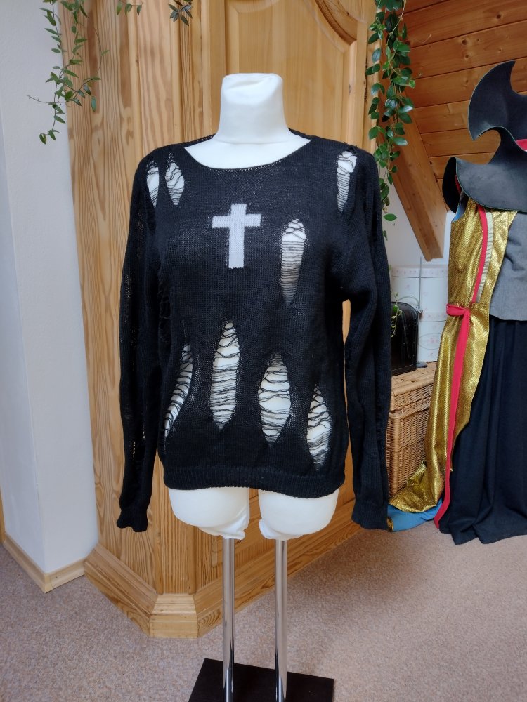 Destroyed Pullover Gothic, Punk, Grunge, Alternativ - neu und ungetragen