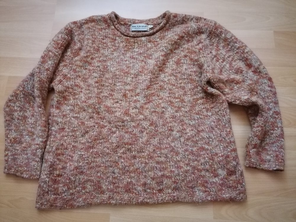 Pullover orange meliert grün Gr. XL L Bluhm Collection Strickpullover