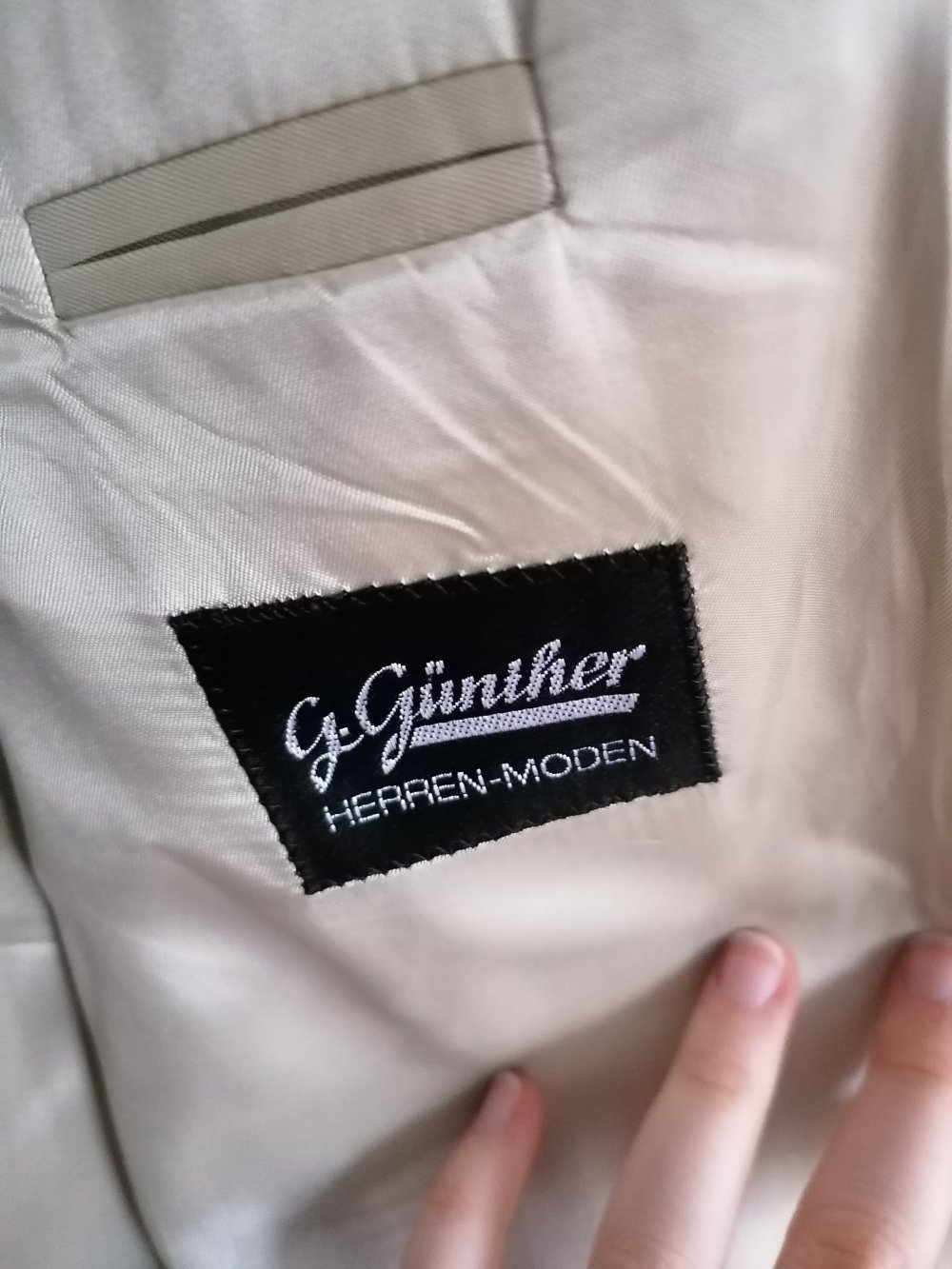 Jackett Sakko Hugo Boss beige kariert Gr. 56 Schurwolle