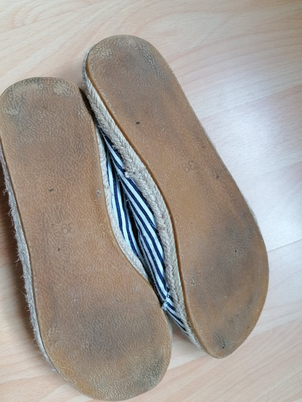 Espadrilles blue fin Gr. 39 gestreift weiß blau Ballerinas Espadrillo